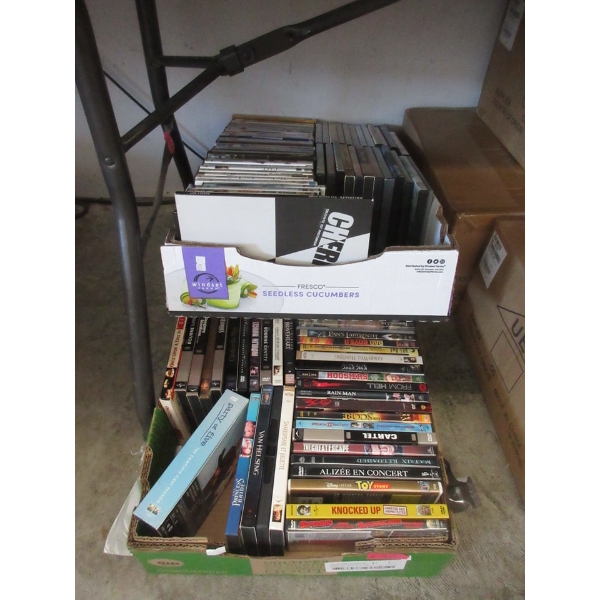 2 Flat of Assorted DVD Movies and Shows - Preowned