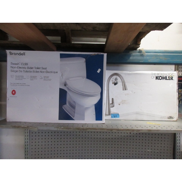 Kohler Faucet & Brondell Bidet Toilet Seat