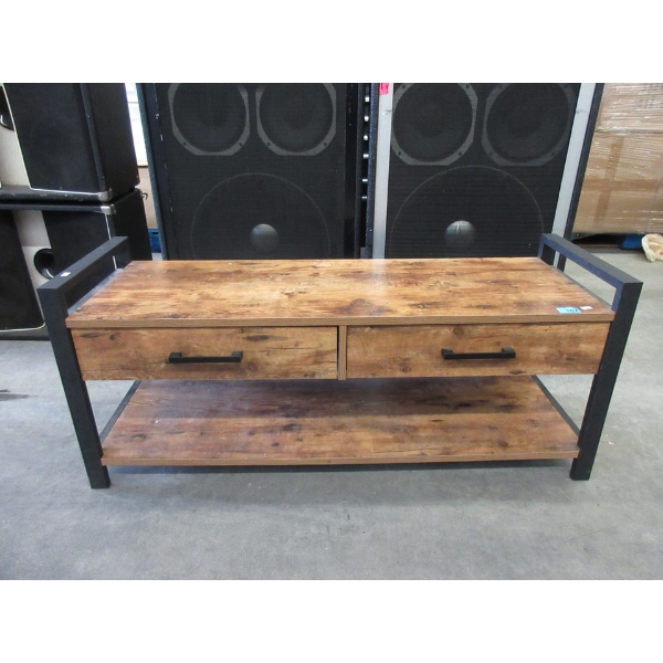 2 Drawer TV Stand with Metal Frame