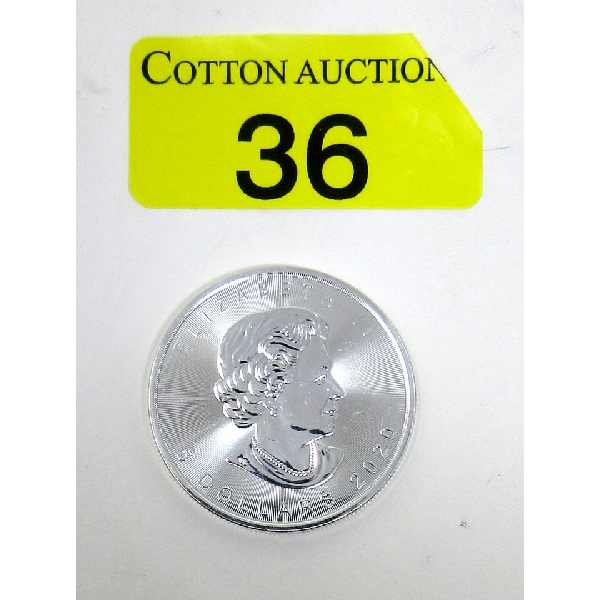 1 Oz .9999 Silver 2020 Maple Leaf Coin 