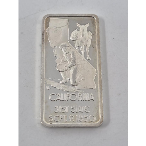 1 Oz .999 Silver California 31st State Bar