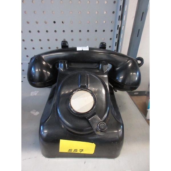 Vintage Bakelite Crank Dial Telephone
