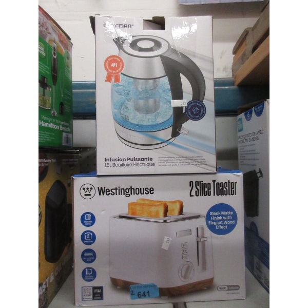 Westinghouse Toaster & Chefman Electric Kettle