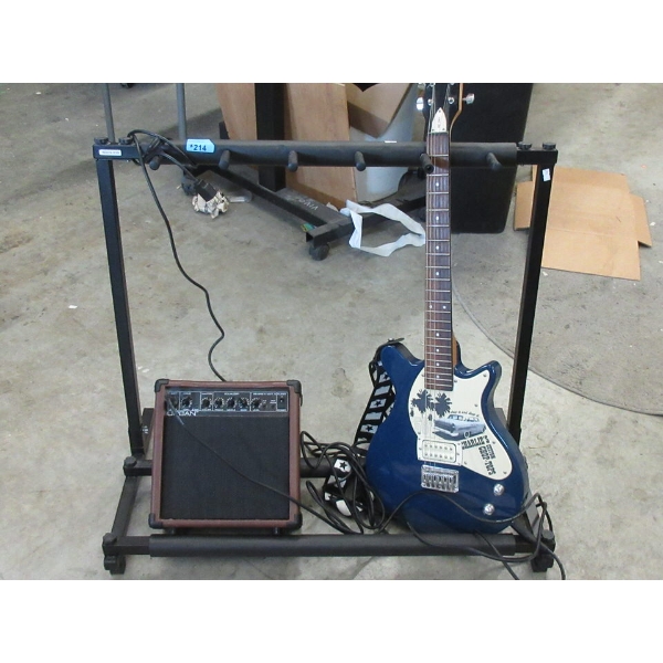 Electric Guitar, Guitar Amp & Guitar Stand