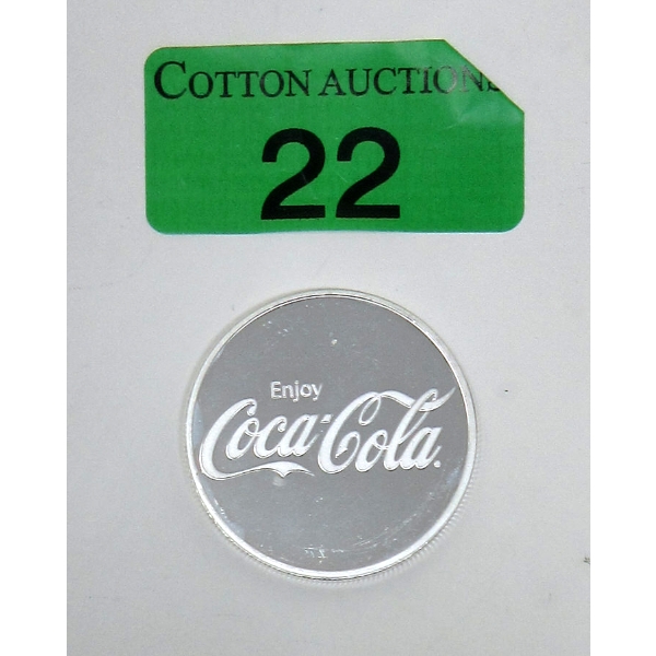 1 Oz .999 Silver Coca Cola High Relief Round 