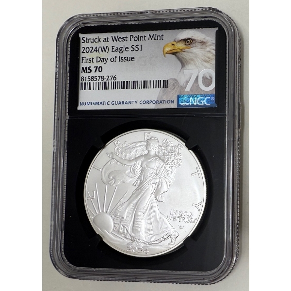 Certified/Graded MS70 1 Oz .999 Silver Walking Liberty Coin 