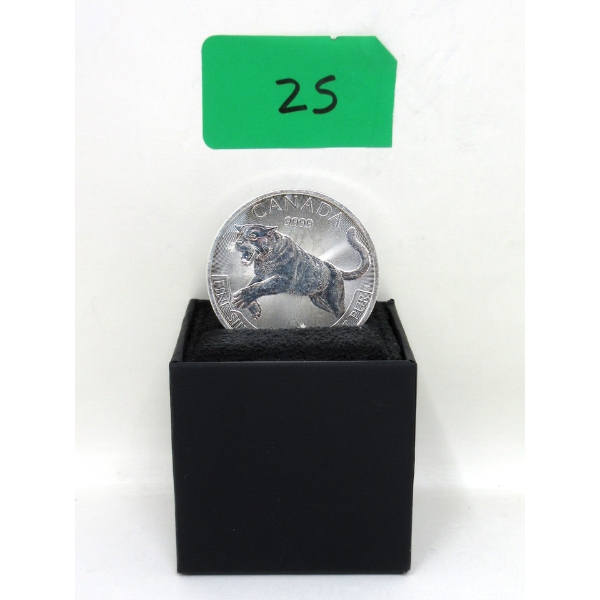 1 Oz .9999 Silver 2016 Canada Cougar Coin 