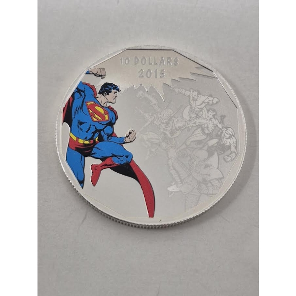 Half Oz .999 Silver 2015 Superman Coin 