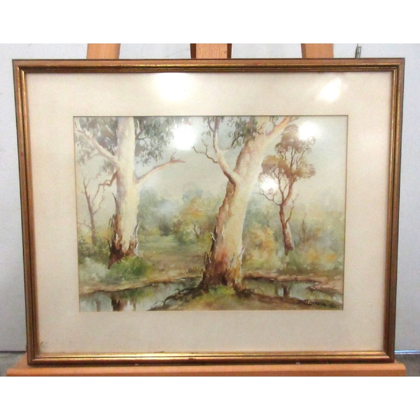 1943 M. Greene Watercolour Painting 