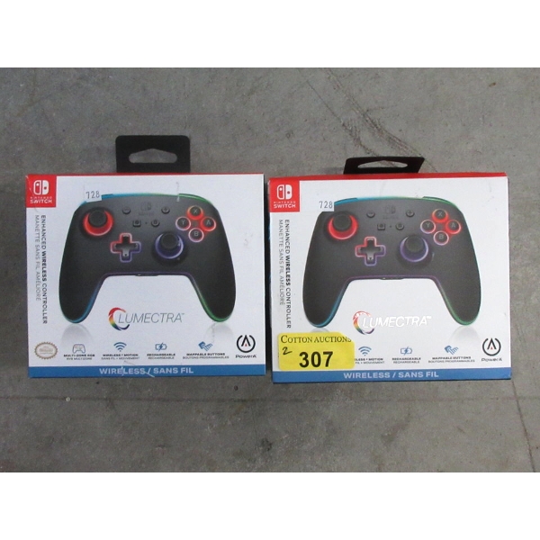 2 PowerA Lumectra Nintendo Switch Controllers
