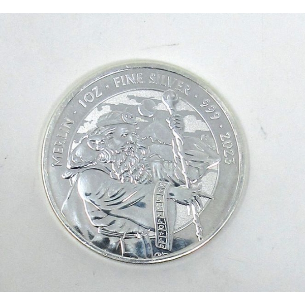 1 Oz .999 Silver 2023 Merlin Coin 