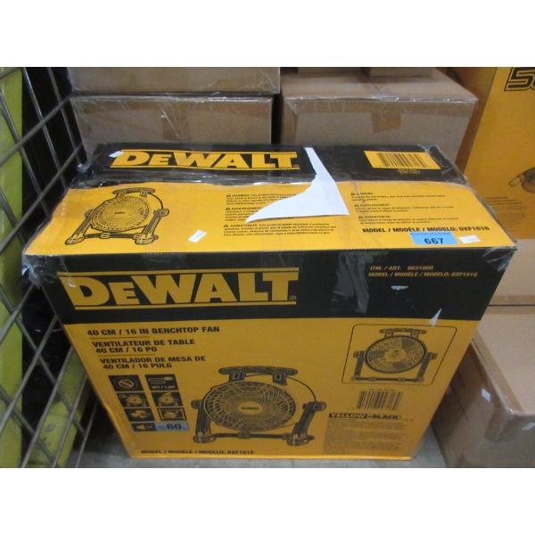 DeWalt 16  Benchtop Fan in Box