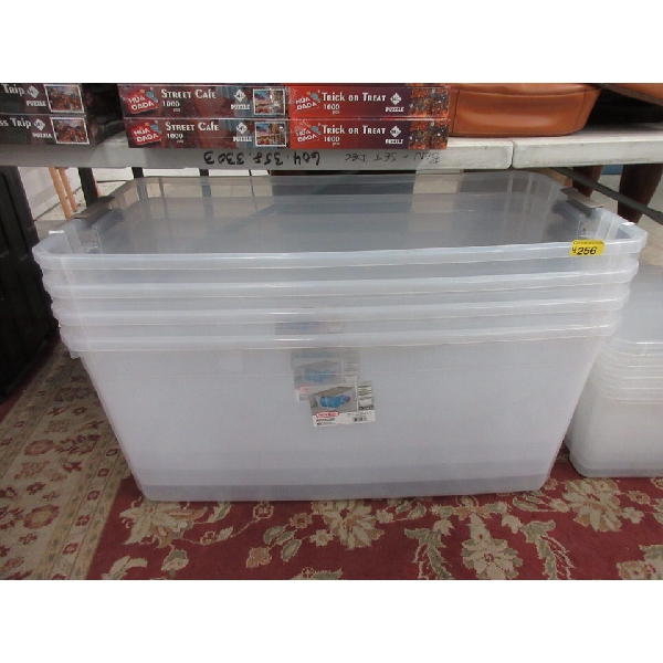 4 Sterlite 200 QT / 189 L Totes - No Lids