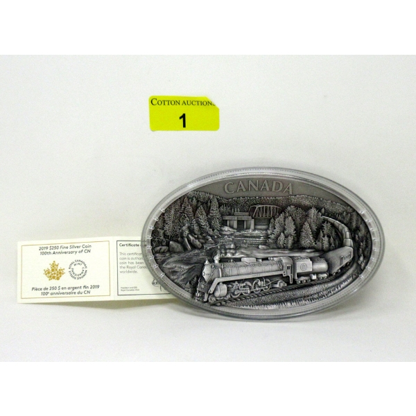Rare 1+ Kilo .9999 Silver 2019 100th Anniversary of CN $250 RCM Coin 