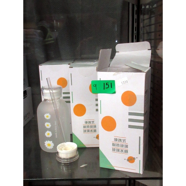 9 New Glass 500 ml Beverage Bottle Sets