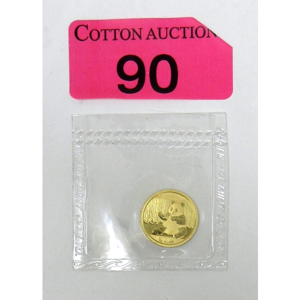 3 Gram .999 Fine Gold 2017 PANDA China Coin 