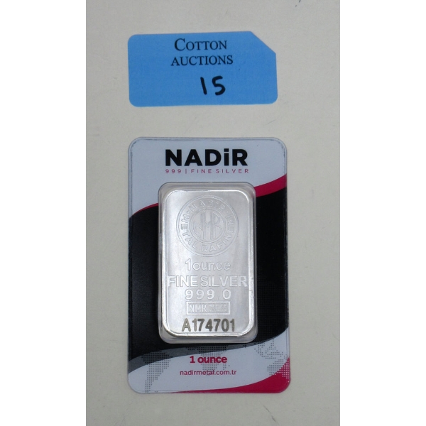 1 Oz .999 Silver Nadir Bar 