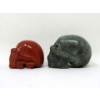 Image 2 : 20 Gram Flame Jasper & 32 Gram Larvikite 3D Skulls