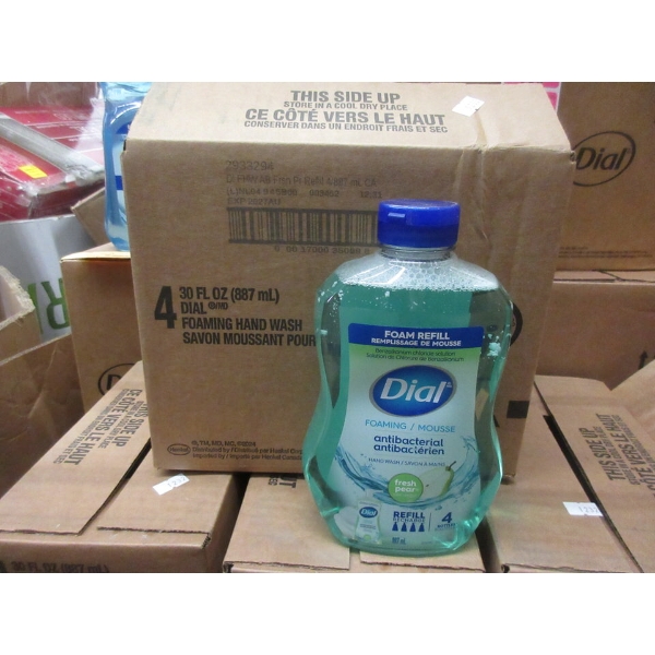 Case of 4 Dial Foaming Hand Wash Refills - Fresh Pear