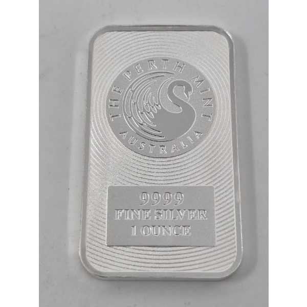 1 Oz .9999 Silver Perth Mint Bar