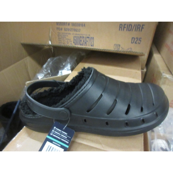 4 New Pairs of Men's Fleece Lined Croc Style Shoes