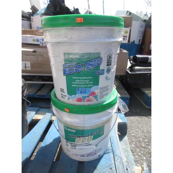 2 Pails of Mapei Eco Ultra Bond 220 Flooring Adhesive