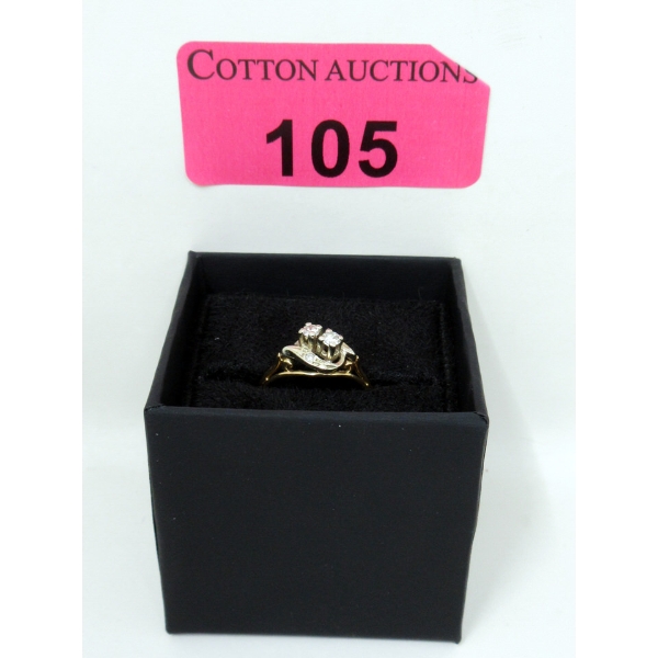 14KT Gold Custom Made 4-Stone Diamond Ring 