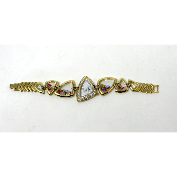 Ladies Gold Tone Croton Watch with Gemstones