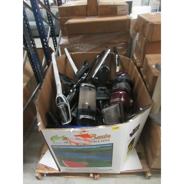 Skid of Vacuum Cleaner Parts - For parts or repair