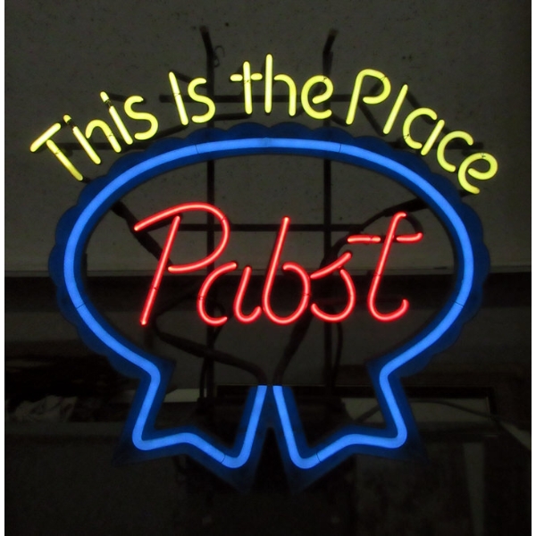 Neon Pabst Beer Sign - 20" x 24" 
