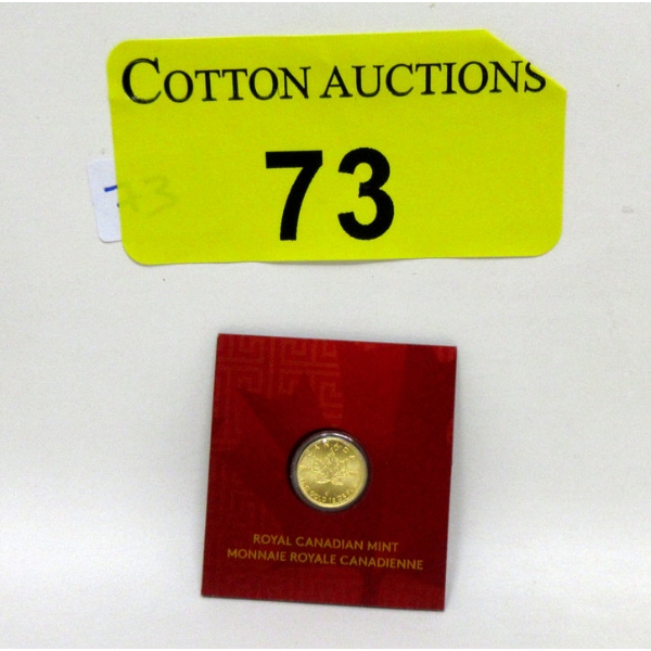 1 Gram .9999 Fine Gold 2016 MapleGram Gold Coin 