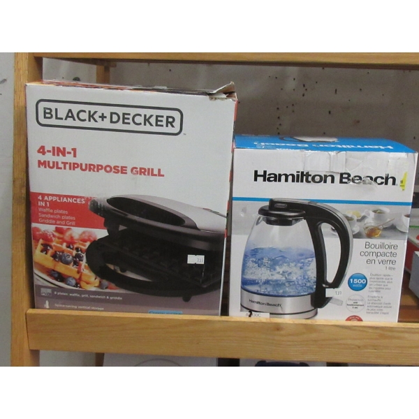 Cordless Glass Kettle & 4-in-1 Multipurpose Grill