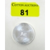 Image 1 : 1 Oz .999 Silver Elemetal Round 