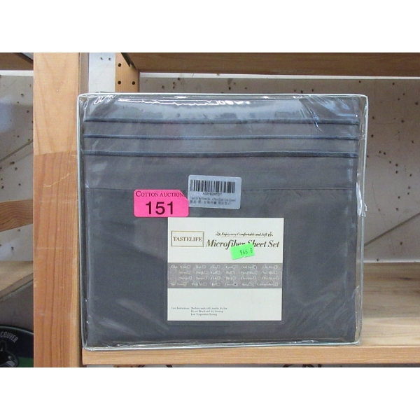 New Queen Size  Microfibre Sheet Set - Dark Grey