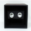 Image 1 : Green Amethyst & Diamond Sterling Silver Earrings 