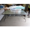 Image 1 : Glass Topped Metal Frame Patio Table