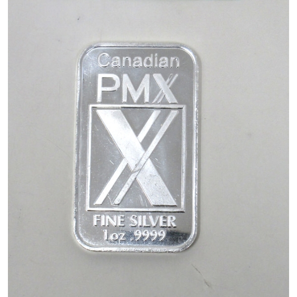 1 Oz .9999 Silver PMX Canadian Bar 