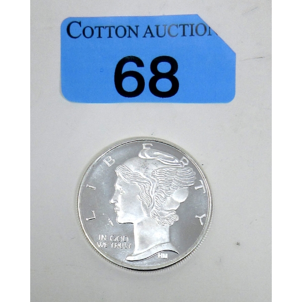 1 Oz .999 Silver Liberty 2-Sided Round 