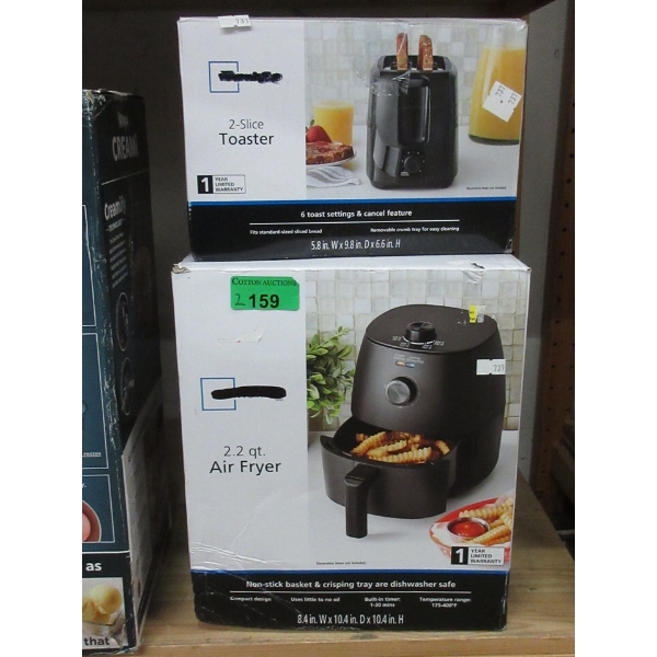 Mainstays 2-Slice Toaster & 2.2 QT Air Fryer