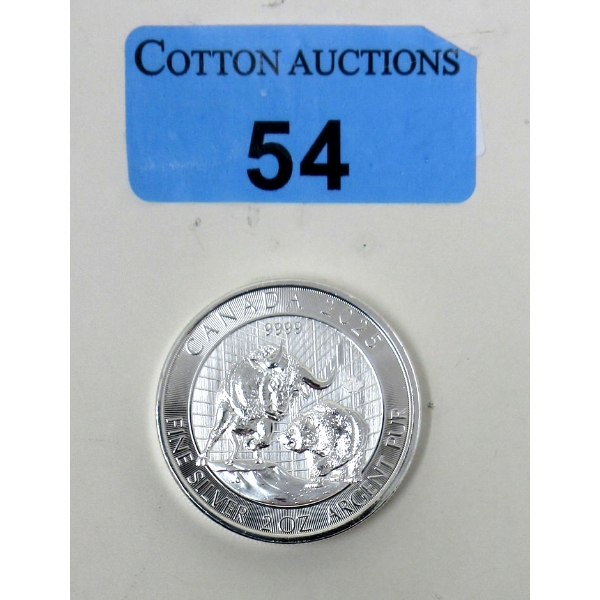 Early Release 2 Oz .9999 Silver 2025 Bear/Bull Coin 