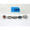 Image 1 : Five .925 Sterling Silver Size 7 Rings - Preowned