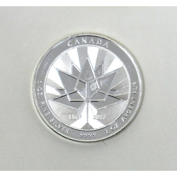 1 Oz .9999 Silver 2017 150-Year Strong-Proud-Free Round 