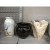 Image 1 : 2 Art Studio Vases & 1 Black Plant Pot