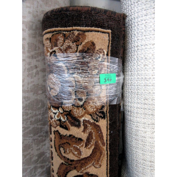 4' x 6' Brown Patterned Low Pile Area Carpet
