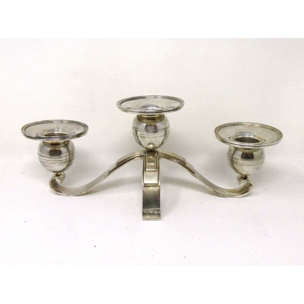 Mappin & Webb Art Deco Sterling Silver Candle Holder