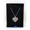 Image 2 : Half Carat Black & White Diamond Heart Pendant 