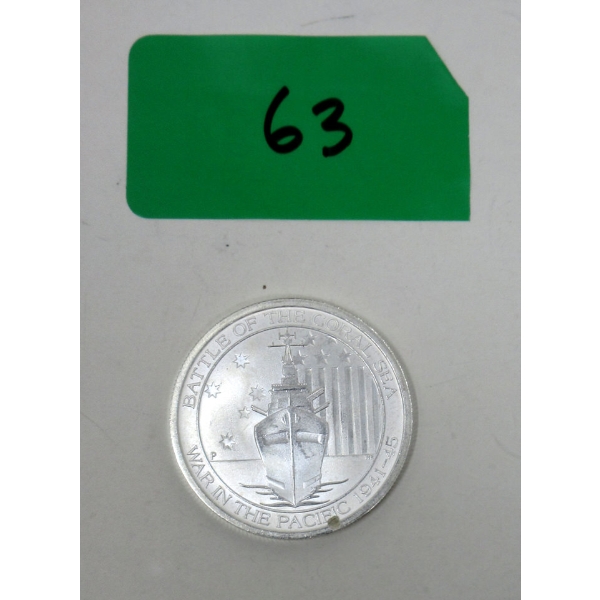1/2 Oz .999 Silver 2015 Battle of the Coral Sea Coin 