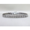 Image 1 : White Diamond Wave Design Tennis Bracelet