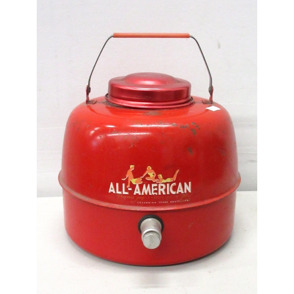 Vintage "All-American" Metal Thermos Jug