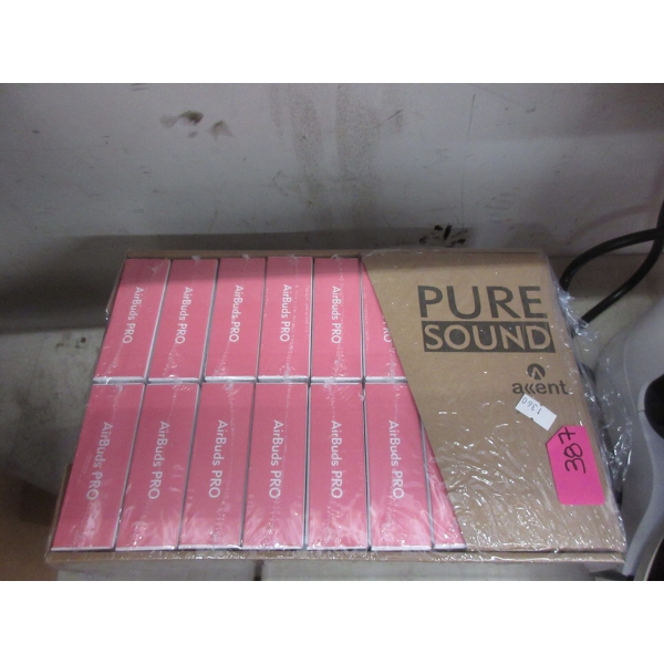 Case of 18 New Pure Sound AirBuds PRO - Pink